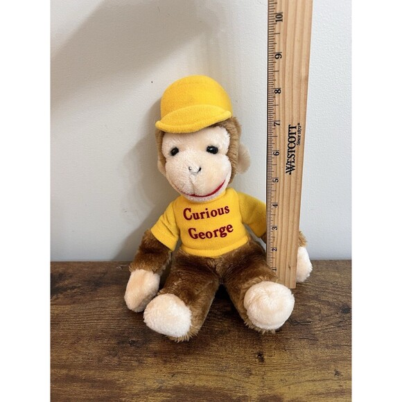 Curious George 1984 Vtg Eden Stuffed Animal Plush Monkey Plushie Banana Doll - Picture 8 of 14